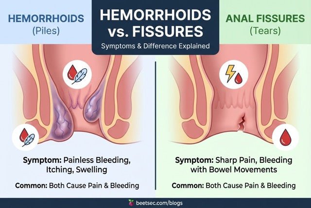 Hemorrhoids vs. Fissures: What’s Causing Your Pain? (And How to Tell the Difference) - BEETSEC